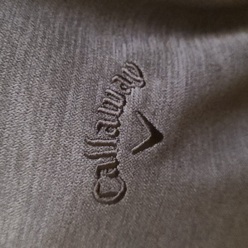 MENS CALLAWAY GREY AND BLACK GOLF ZIP PULLOVER SIZE MEDIUM - Picture 5 of 6